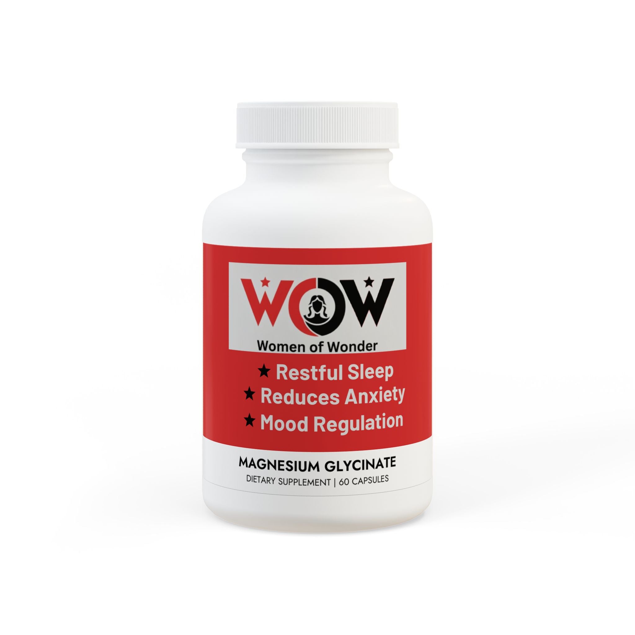 WoW Calm & Conquer Magnesium Glycinate Supplement