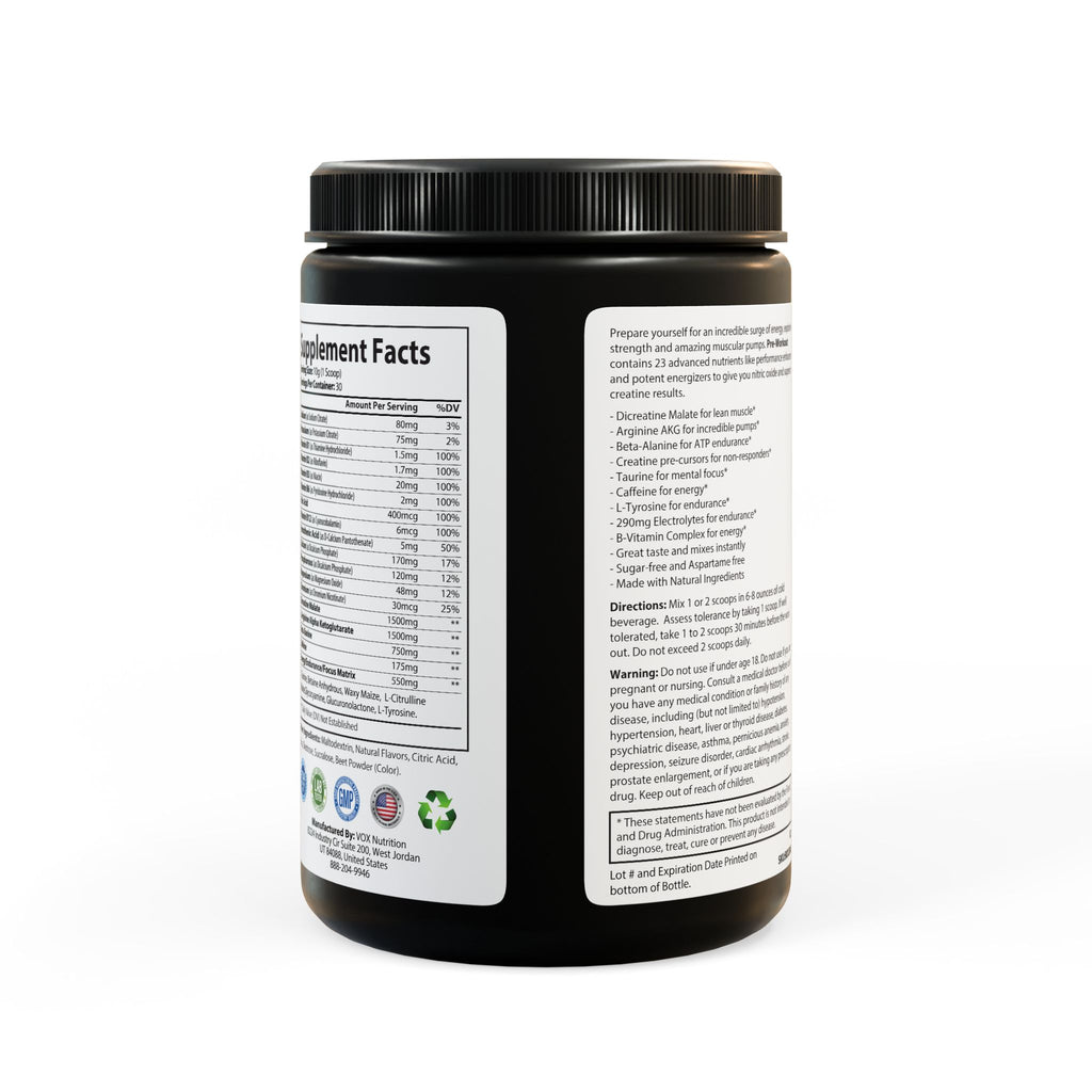 WoW Pre-Workout Supplement, Watermelon