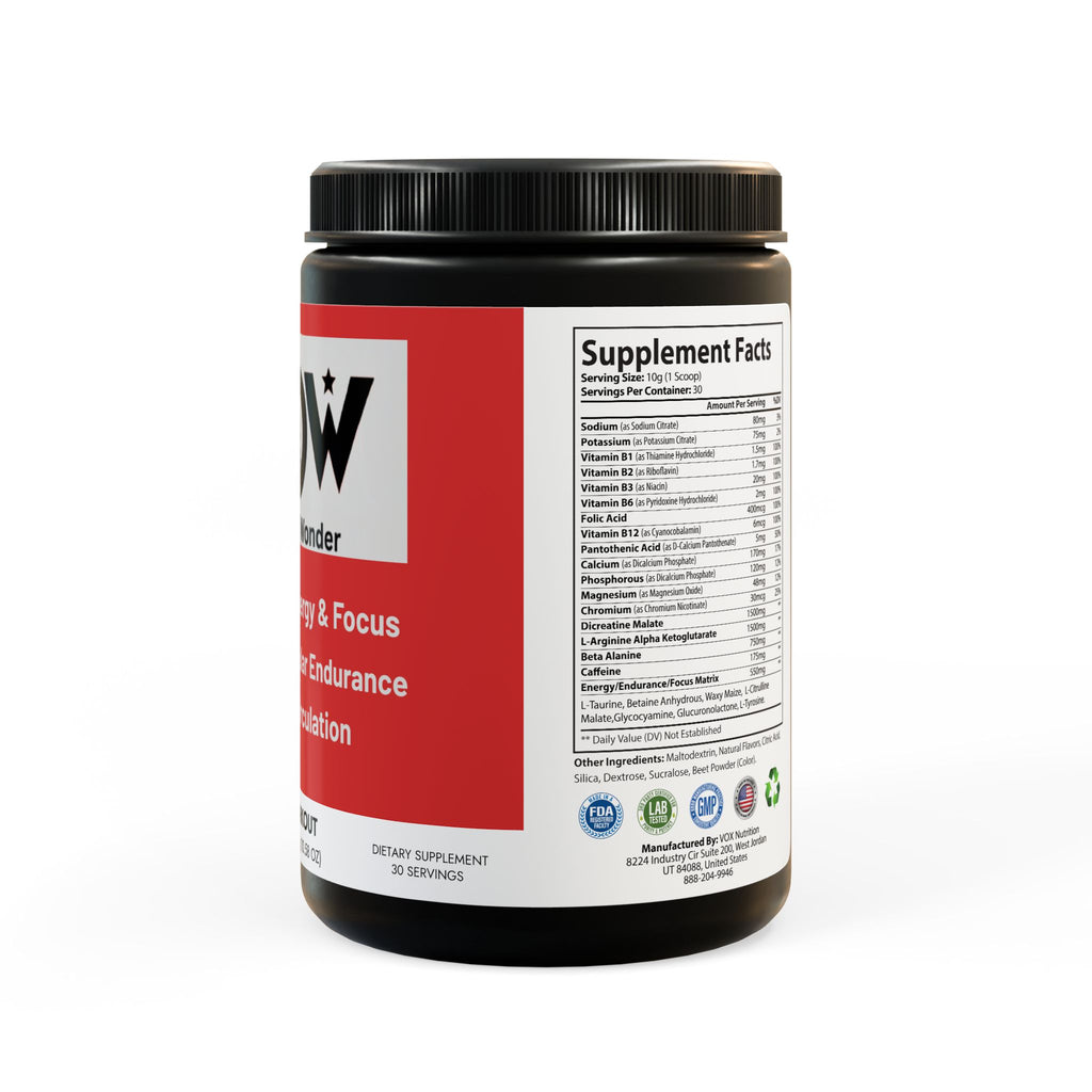WoW Pre-Workout Supplement, Watermelon
