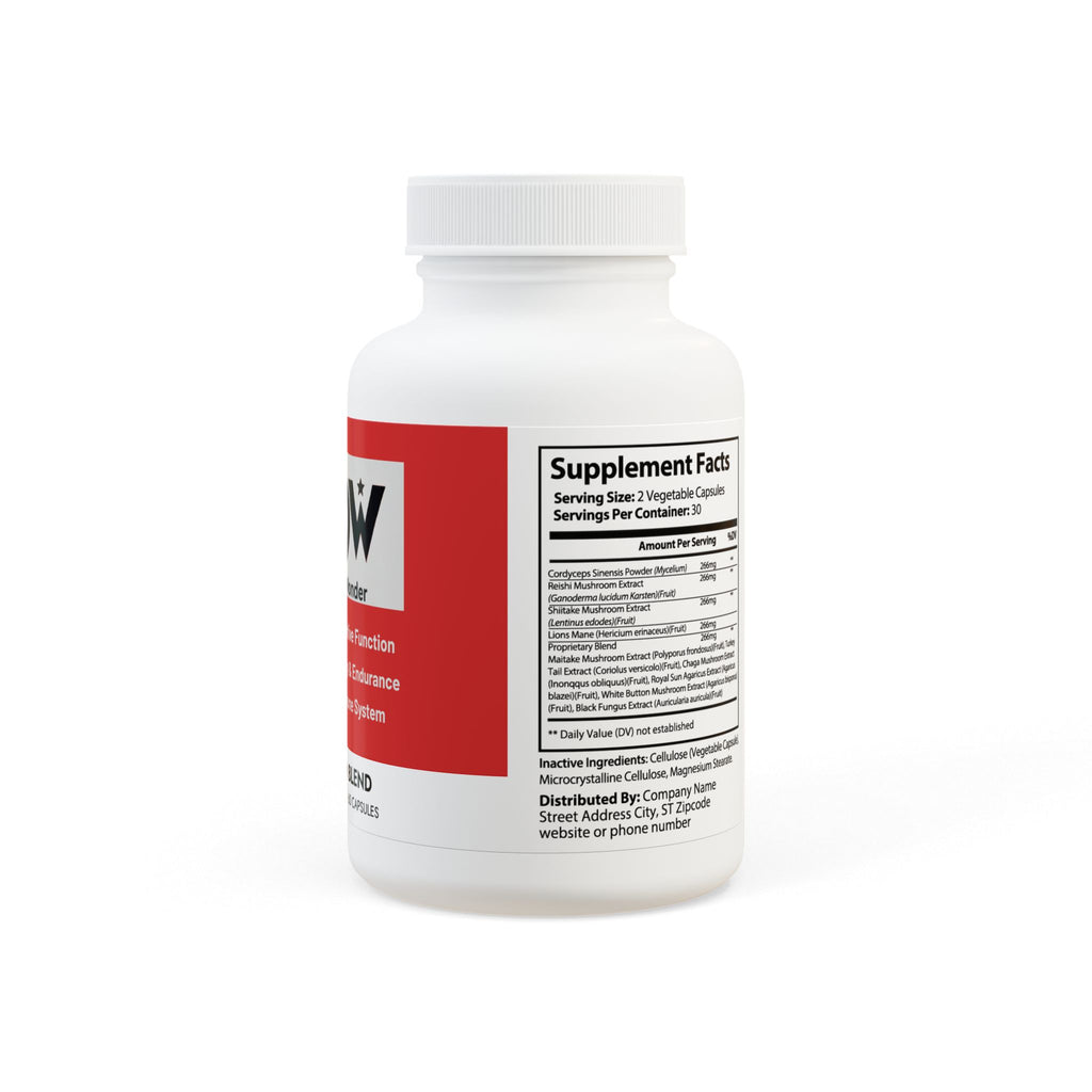 WoW Radiant Energy & Clarity Mushroom Blend Supplement