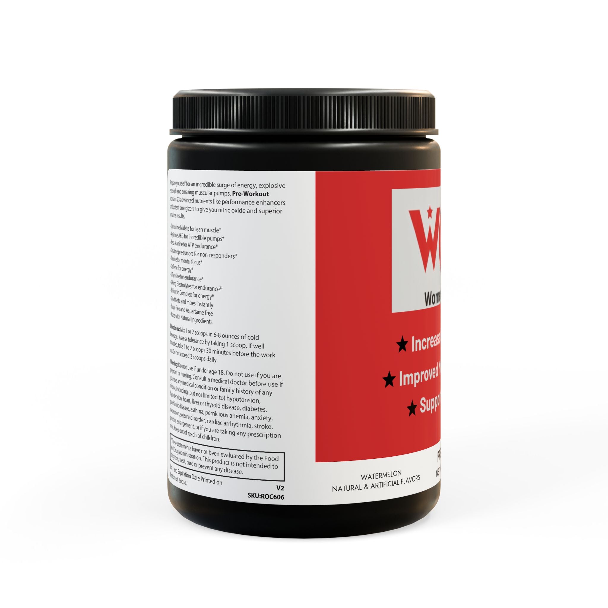 WoW Pre-Workout Supplement, Watermelon